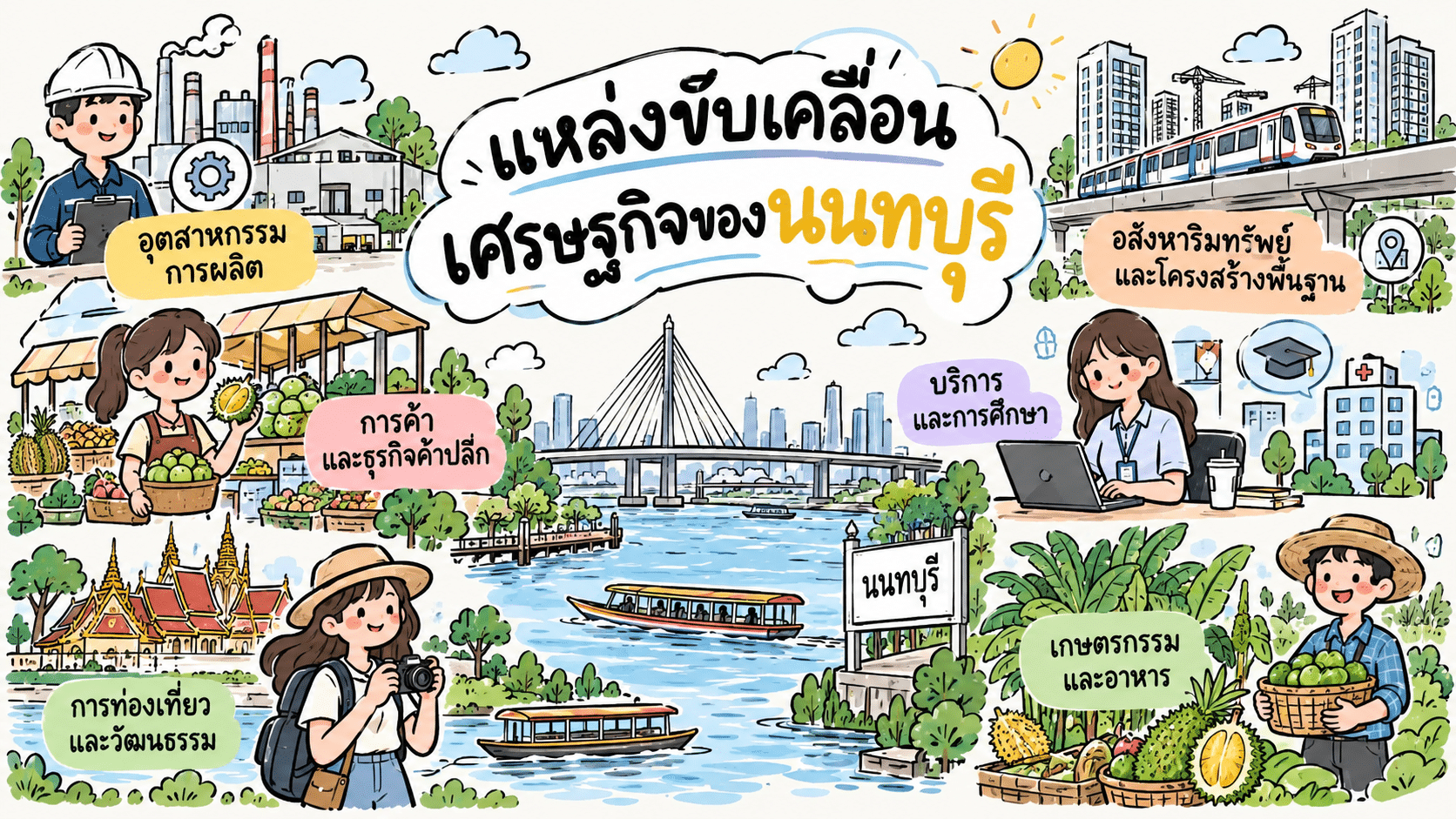 แหล่งขับเคลื่อนเศรษฐกิจของนนทบุรี